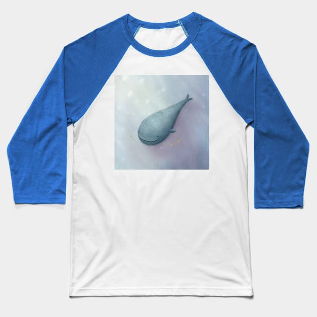 Happy Whale Shark Baseball T-Shirt by Sophie Corrigan